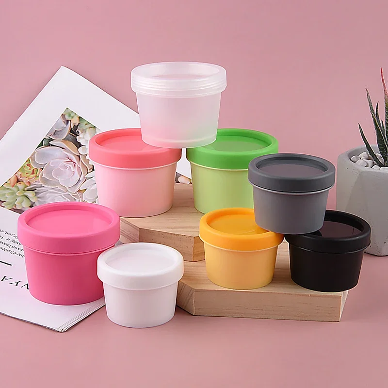 20Pcs 50/100ml Refillable Bottles Large Size Facial Mask Lotion Container Travel Face Cream Jar Cosmetic Box Cosmetic Containers