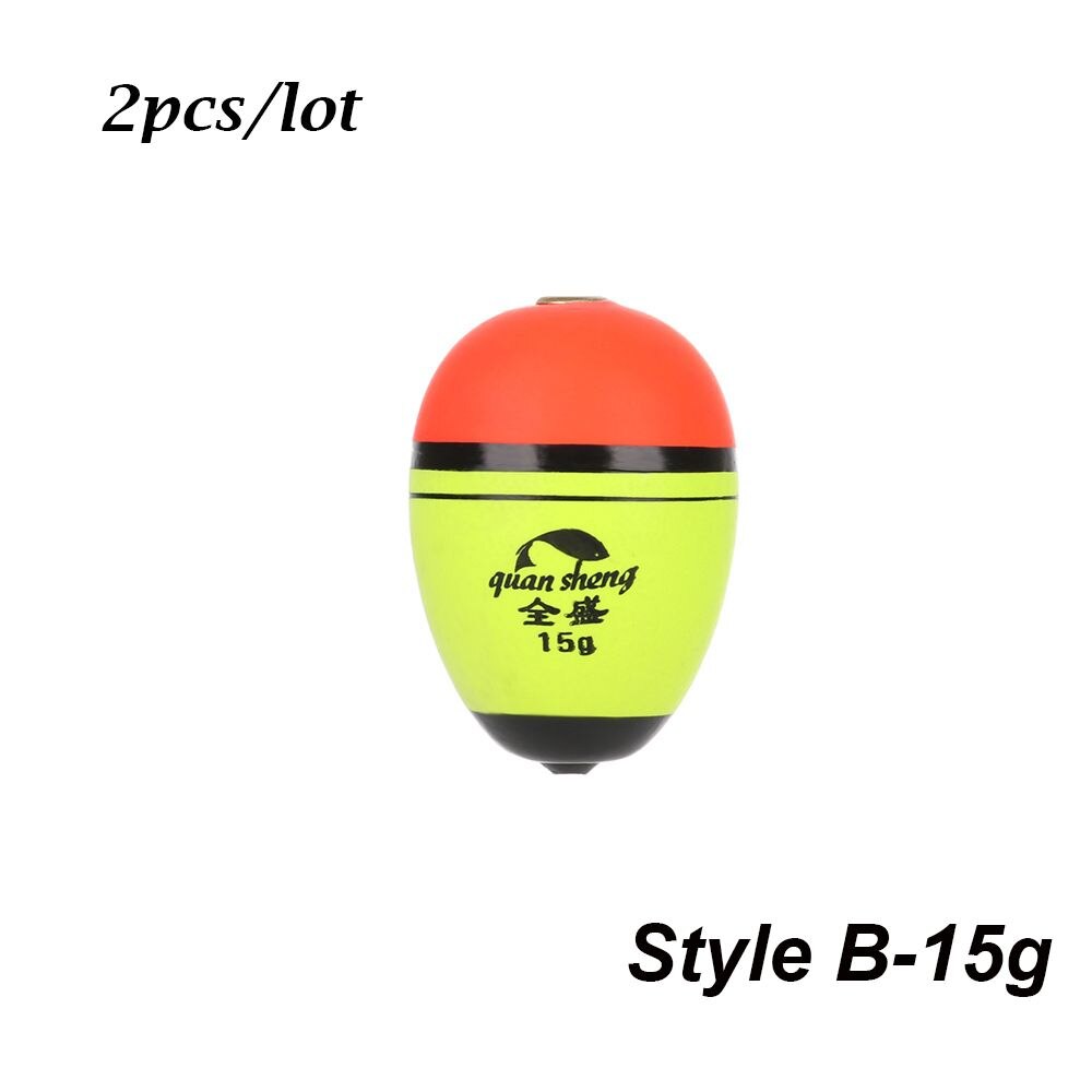 2pcs/lot Fishing Float 5pcs/lot EVA elastic material 40g buoyancy Sea Fish Float Fishing Tackle: -Style B- 15g