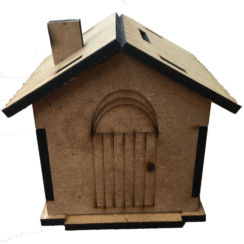 WOODEN HOUSE PIGGY BANK