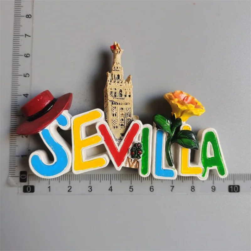 Spaans Koelkast Magneten Toledo La Catedra Kathedraal Malaga Montserrat Magnetische Koelkast Stickers Toeristische Souvenirs Idee: Rood