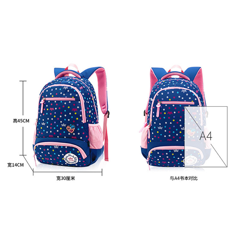 Printing Kids School Bags for Girls Primary School Backpack Child Princess Girls School Bags Big Capacity Bookbags Pink