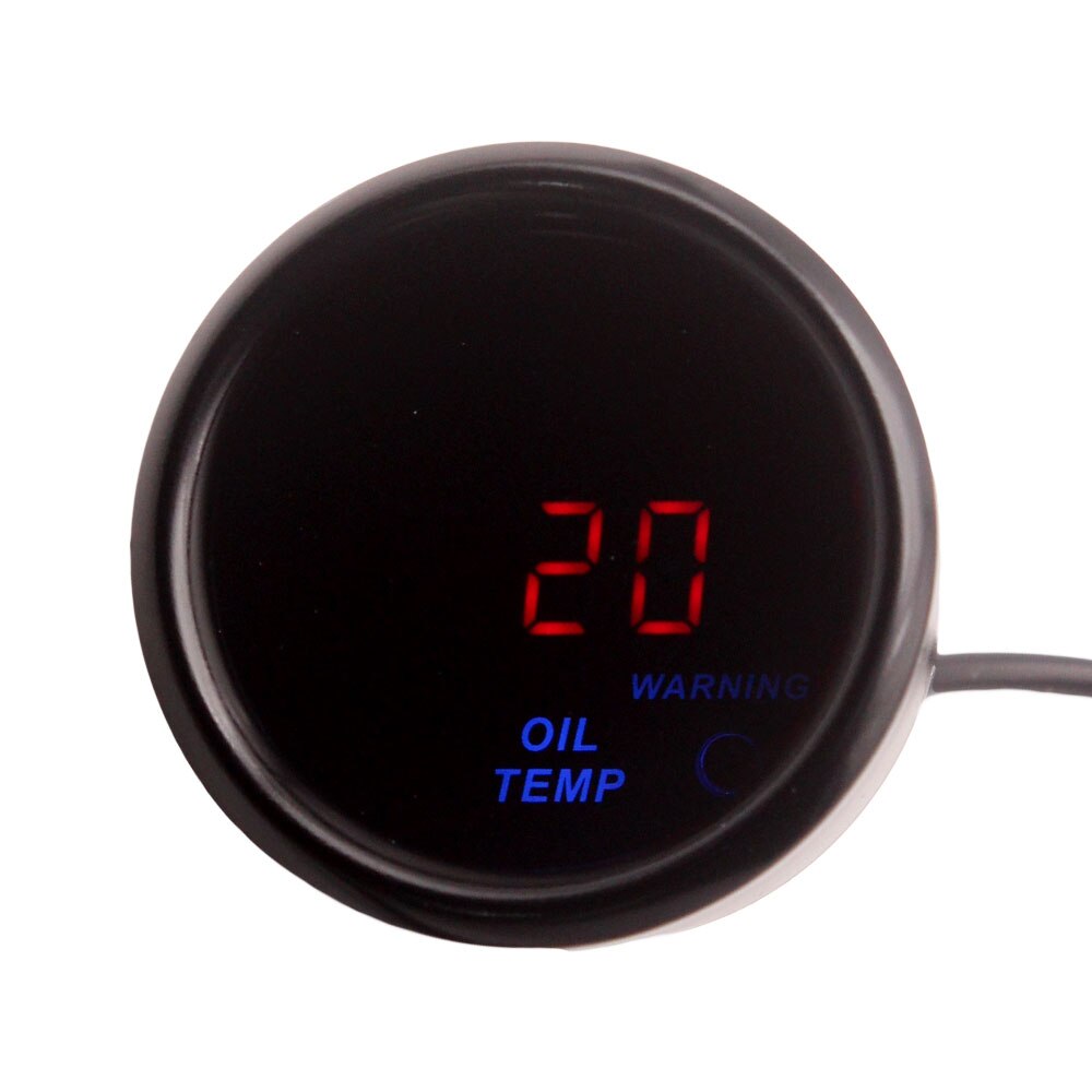 2 " 52mm bil rød rød olietempometer temperaturmåler advarselslys + sensor