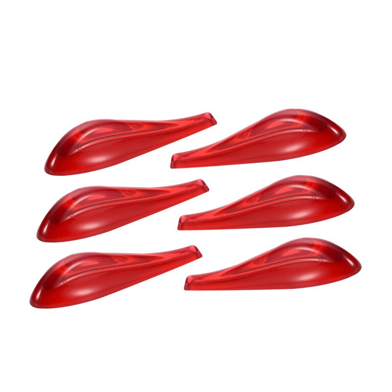 Rastp rød og hvid universal gummi bil baglygte 3d stickerdecorate airflowsticker let installation ls-lkt 020: Rød