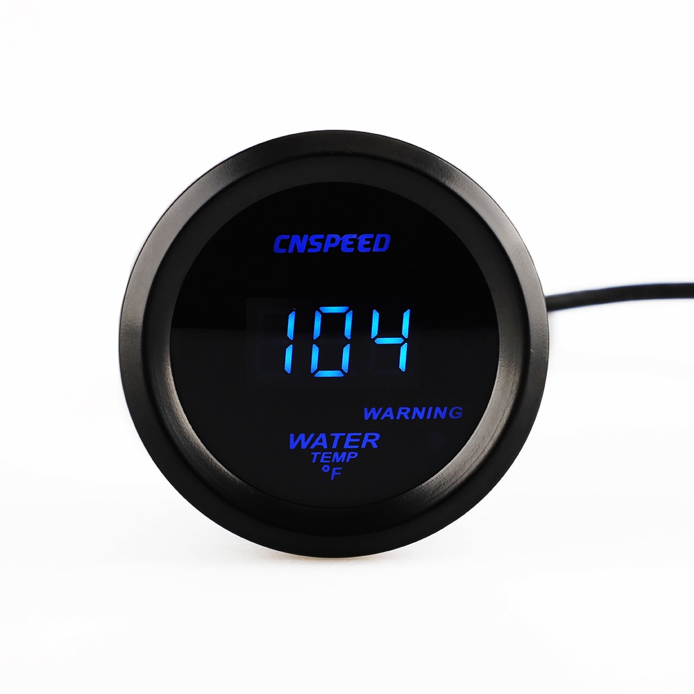 Water Temp gauge 2" 52mm Digital Water temperature gauge Blue LED Car gauge car Fahrenheit Celsius meter with sensor YC101333-F