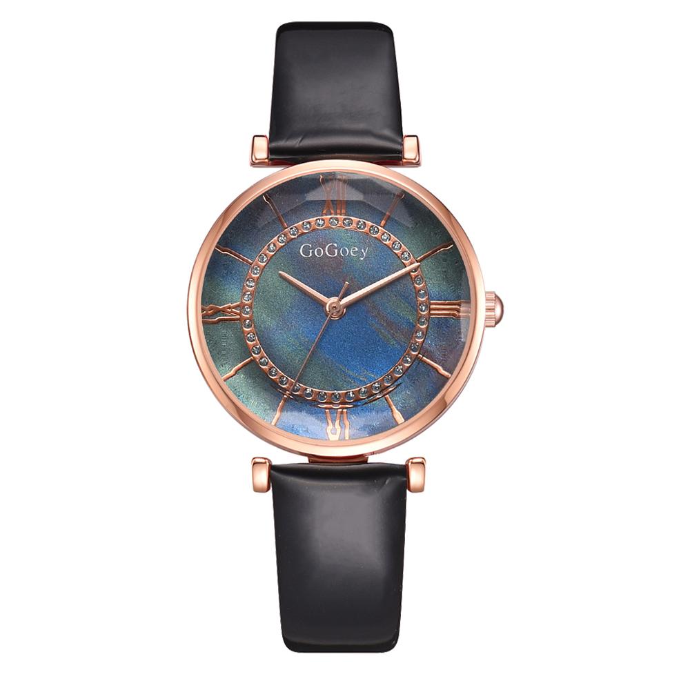 Luxe dameshorloge met leren band, unieke, eenvoudige horloges, casual sporthorloges, quartzhorloges, dameshorloges