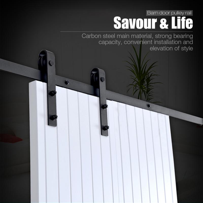 Newest Sliding Door Barn Track Hardware Wood Barn Door Rail Hardware Sliding Door Track Kit Barn Door System Slide Kit