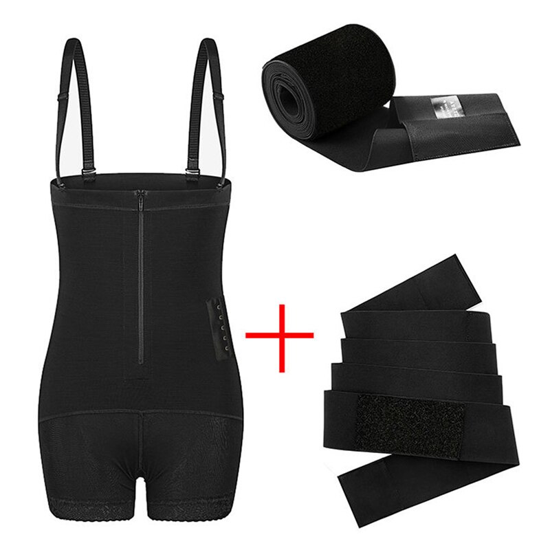 YAGIMI Full Body Shapewear Women Double Slim Waist Effect Waist Trainer Tummy Control Modeling Strap Colombian Girdles Fajs