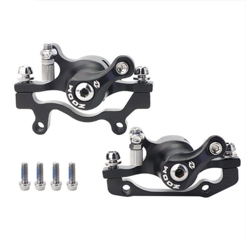 Zoom – Double frein à disque en alliage d'aluminium pour vtt, étrier mécanique noir: Front and Rear Brake
