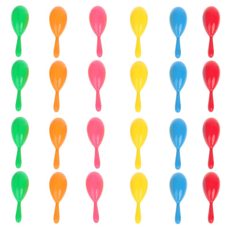 24Pcs Neon Maracas Fiesta Feestartikelen Feestartikelen Noisemaker Mexicaanse Party Decoraties