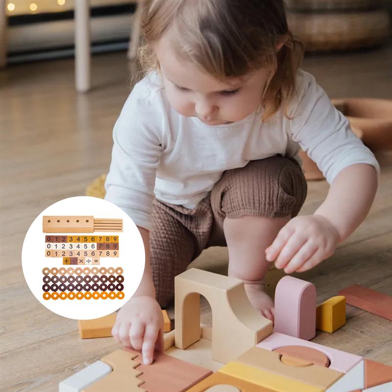 1 Set Counting Toys Durable Premium Counting Shape Stacker Puzzles Counting Toys Wooden Counting Toys