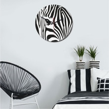 Cartoon Wall Clock Watch Clock DIY Cute Zebra Acrylic Cartoion Wall Clock Mirror Sticker Home Decoration Living Bedroom