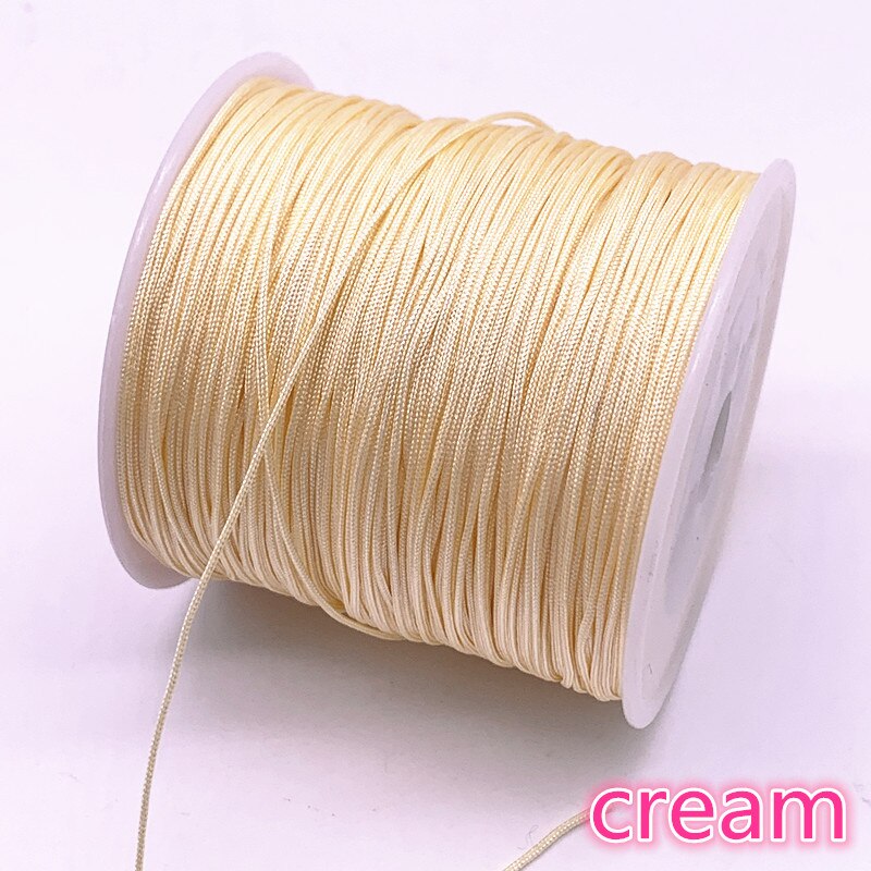 Bracelet de fil en Nylon 100 mètres/rouleau, cordon en macramé, nœud chinois, tressé, glands bricolage-même, fil à perles,: 12