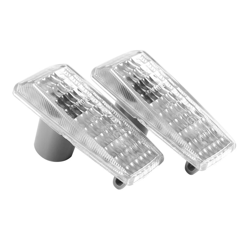 2Pcs Car Fender Turn Signal Light Indicator Repeater Lamp Cover White for Mercedes Benz W124 R129 W140 W202 W201