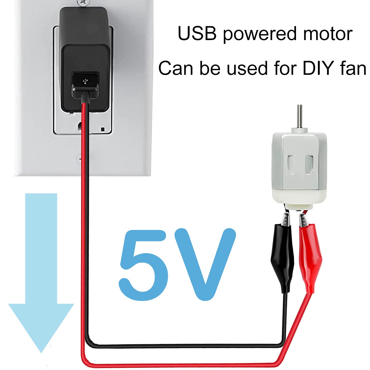 Krokodilleklemme til usb, krokodilleklemmer til usb type-a hannkontaktkabel kobber testledninger til testing av strømforsyningskrets