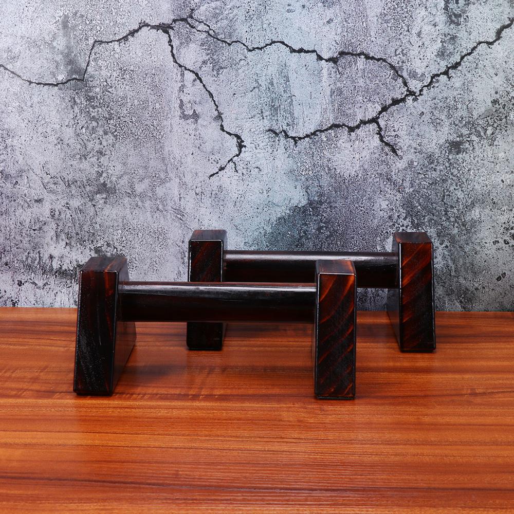 2 stk træ calisthenics håndstand gym træning parallel bar 1 par fitness sport push up stativer dobbelt stangbeslag