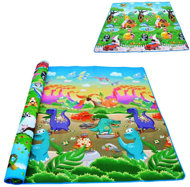 Alfombrillas educativas para juegos de bebé, 1cm de grosor, 1,8 m 2m x, alfombra de Material de espuma EVA para juegos de alfabeto de aprendizaje, Alfombra de gimnasio para escalada de niños: panda Dinasour / 200cmX180cmX0.5cm