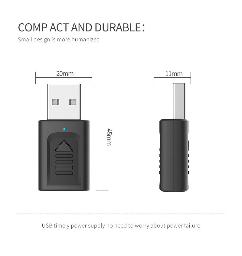4 In 1 Bluetooth Receiver Bluetooth 5.0 USB 3.5mm Bluetooth Aux BT Audio Receiver Transmitter Wireless Dongle For Car/TV/laptop