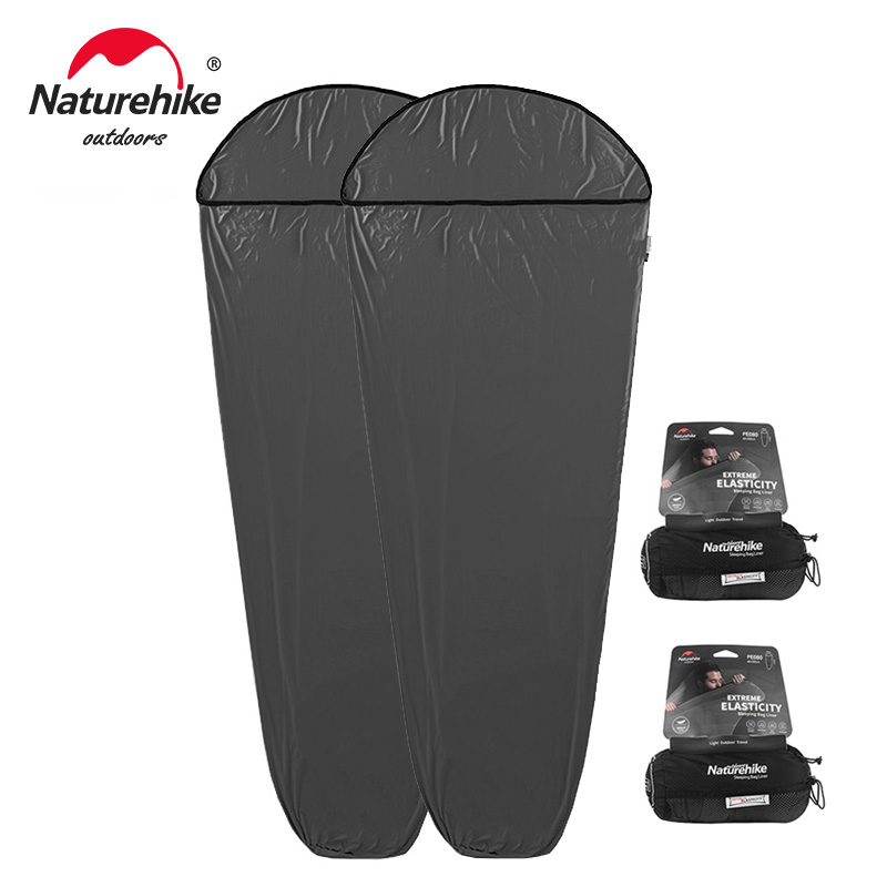 Naturehike Schlafsack Liner Hohe Elastizität Schlafsack Liner Ultraleicht Tragbare Reise Blatt draussen Camping Schlafsack: Grün