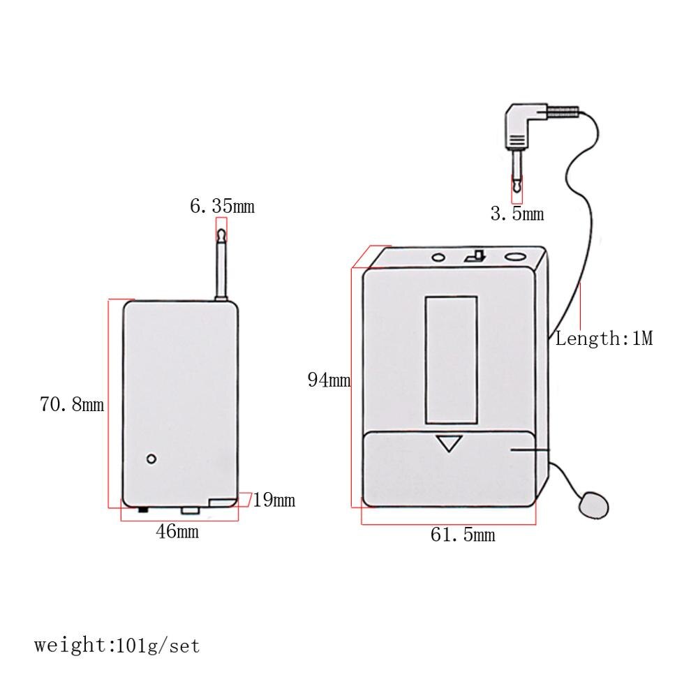 Wireless FM Audio Mini Transmitter and Receiver System 20m 80~12500Hz