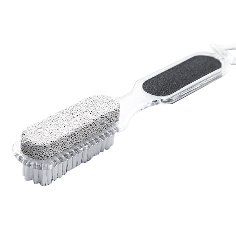 Home Foot Pumice Stone 4 In 1 Stone Dead Skin Remover Brush Pedicure Grinding Double Head Cleaning Brush - Janitorial & Sanitati: Default Title