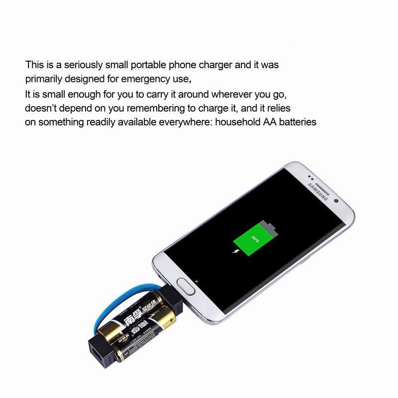 1Pc Portable Magnetic AA/AAA Battery Micro USB Emergency Charger for Android Phone