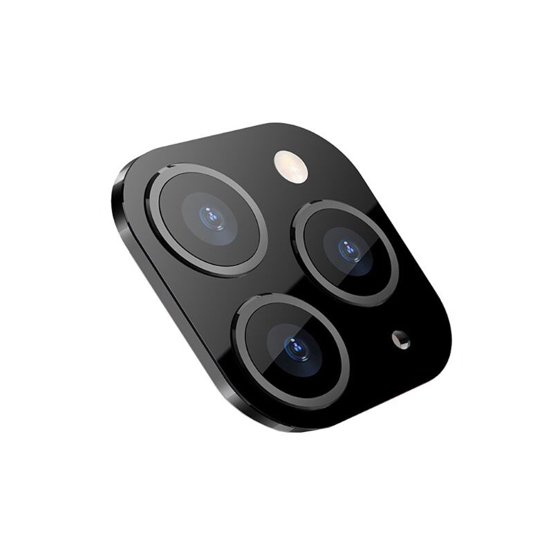 Camera Lens Cover for iPhone X XS / XS MAX Seconds Change for iPhone 11 Pro Lens Sticker Modified Camera Cover: Black