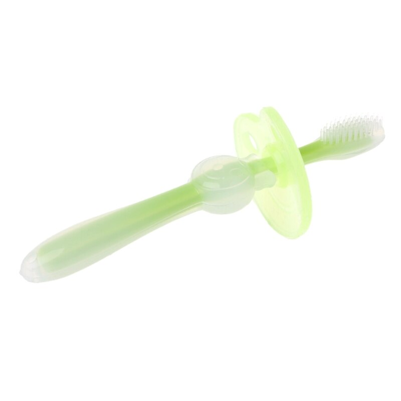 Baby Teether Training Teeth Soft Toothbrush Brush Safe Bendable: Green