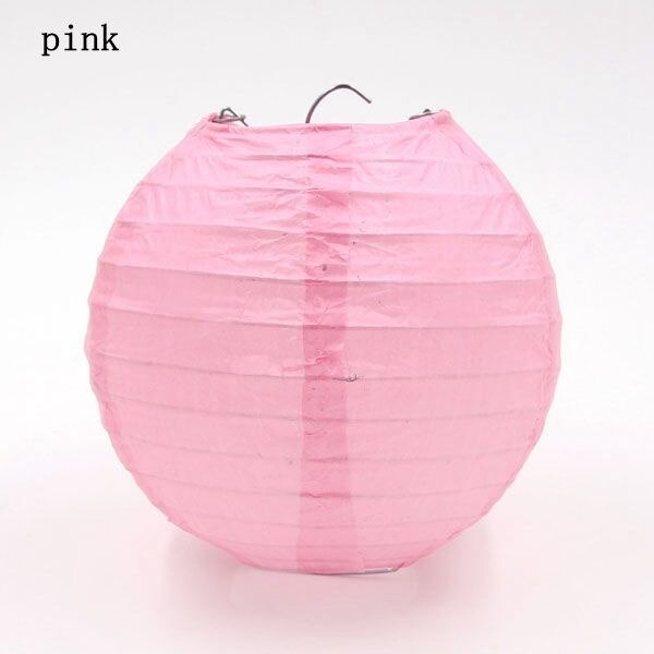 1Pcs 6Inch (15Cm) kleurrijke Papieren Lantaarn Ronde Lamp Bruiloft Thuis Party Festival Verjaardagsfeestje Decoratie Tuin Diy Supplies: Roze