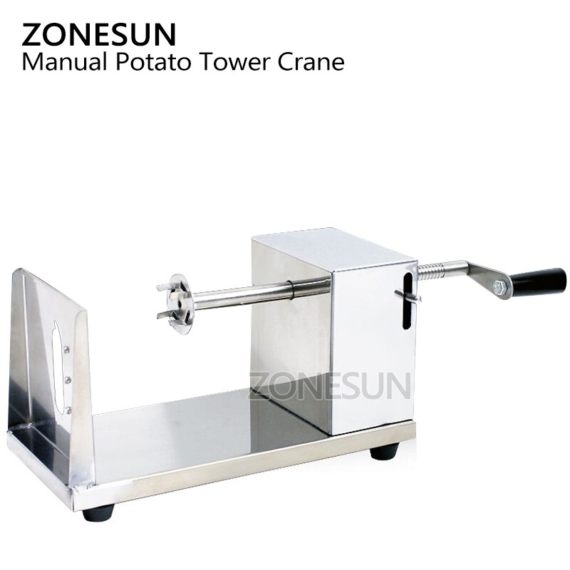 Manual Spiral Potato Tower Crane Hand Shake Potato Rotary Spiral Chips Twister Slicer Cutter Tornado Making Machine H1327