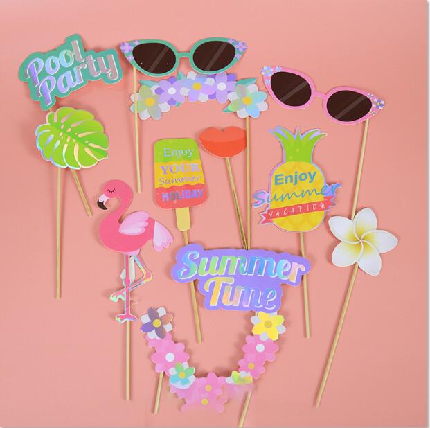 12 pcs Funny Photo Props DIY Selfie Props Decor Wedding Birthday Christmas Graduation Party Photography Flamingo Animal Mask: PH37-Flamingo