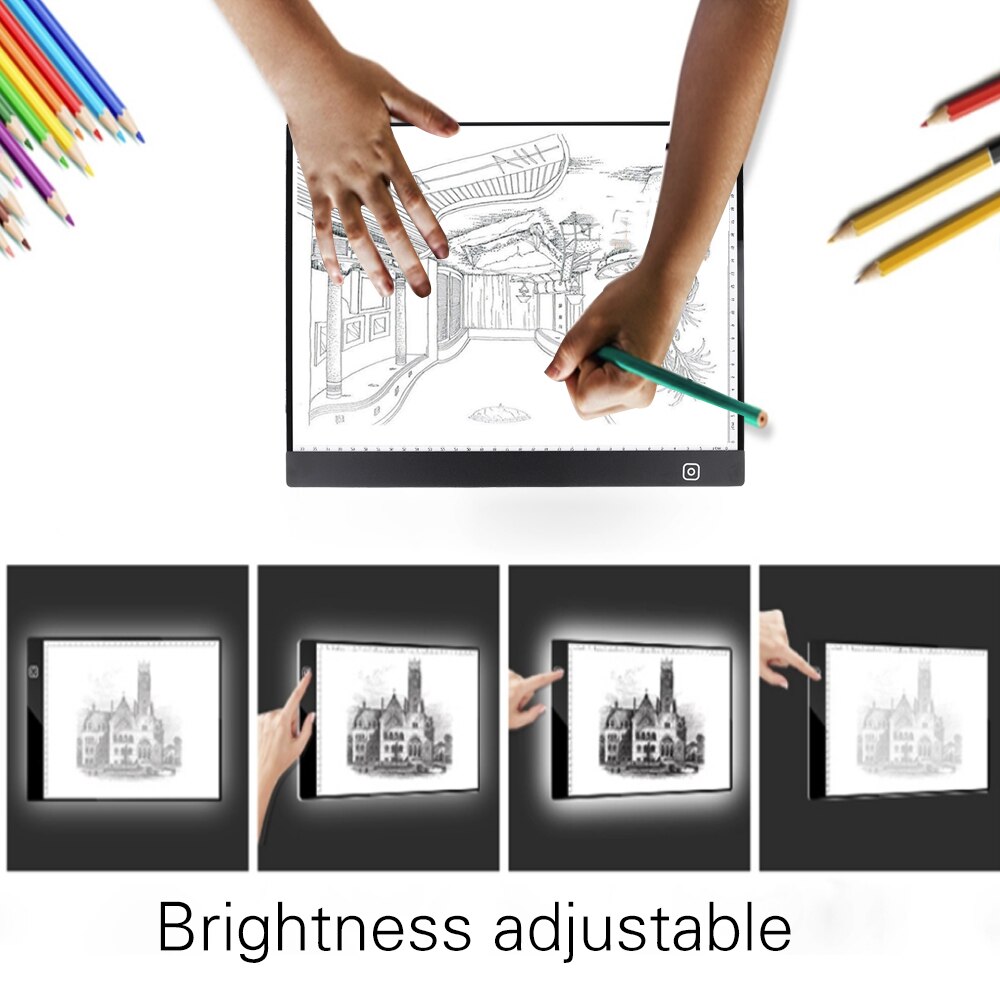 Drawing & Drawing Board Table LED Panel 3rd Gear Dimming Scale 4W Drawing tablet Painting Art Supplies & graphic tablet