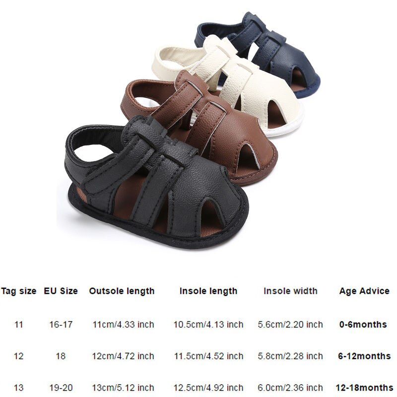 Zapatos de cuna de suela suave para bebés, sandalias de verano de 0 a 18 meses,