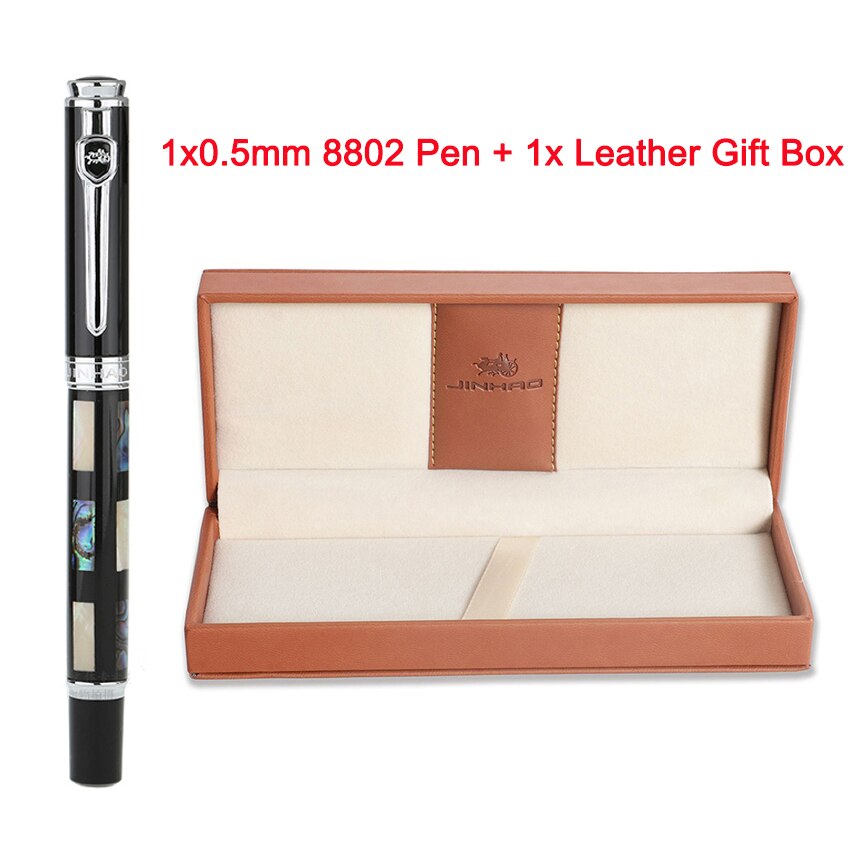 Pluma estilográfica JINHAO 650 o 8802 de , pluma de tinta de caligrafía de concha de lujo Mb o 1,0 MM, pluma de: 8802 0.5mm Gift box