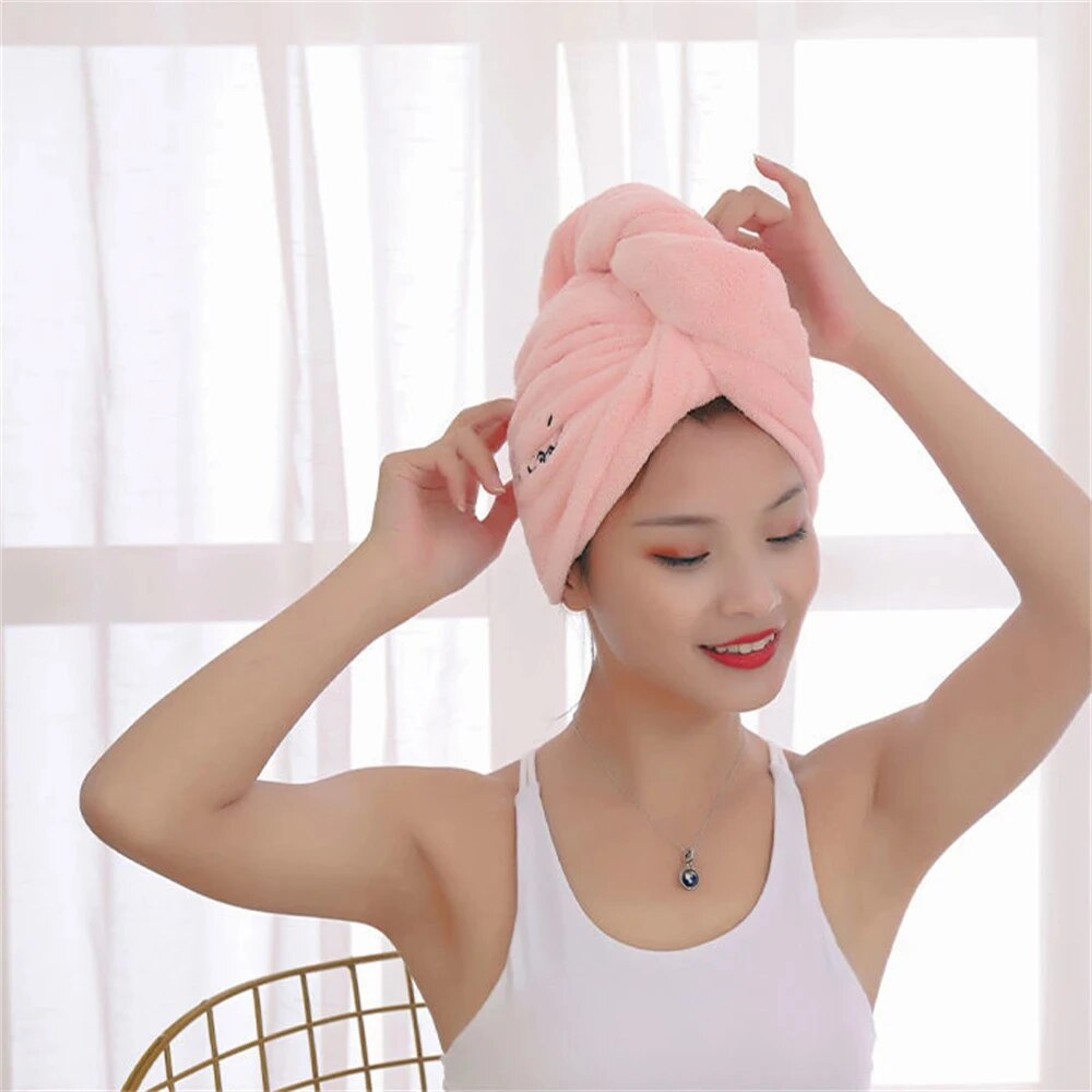 Schnell trocknendes Handtuch für Haare, Mikrofaser-Handtücher, Anti-Frizz-Handtücher für trockenes Haar, schnell trocknende Haartrocken-Handtücher für Mädchen, Strand-Duschhaube