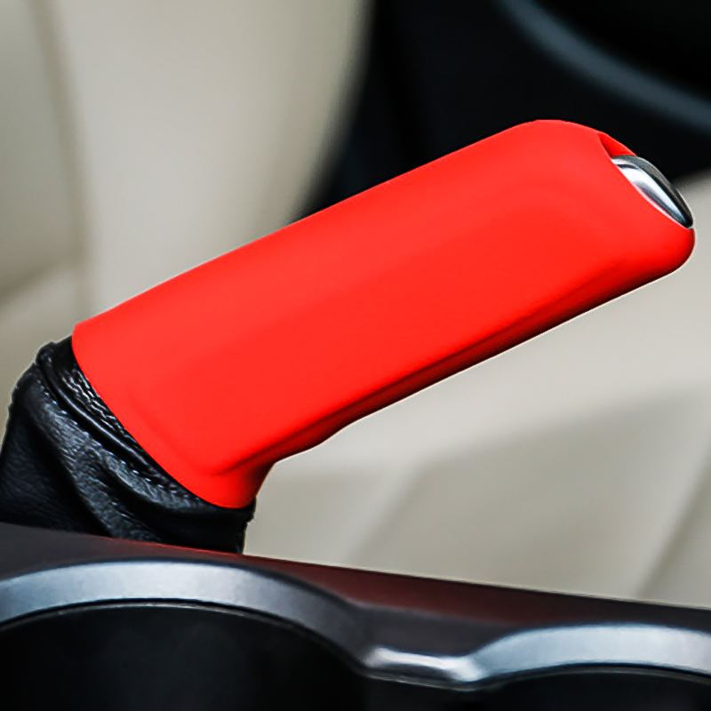 Pomo de palanca de cambios de silicona para coche, cubierta de perilla de freno de mano, funda protectora de piel, estilo de coche