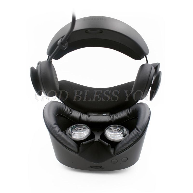 Pu Leer Gezicht Foam Vervanging Oogmasker Pad Kussenhoes Voor Samsung Plus Headset Vr Virtual Reality Bril Accessoires