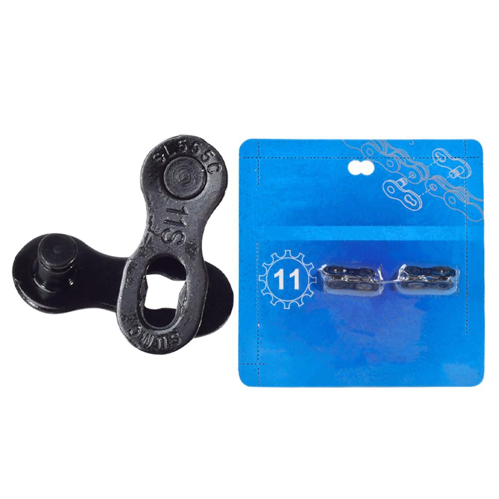 2 Pairs MTB Mountain Road Bike Chain Connector Lock for 6/7/8/9/10/11/12 Speed Quick Master Link Joint Metal Bicycle Repair Tool: 11s Black	