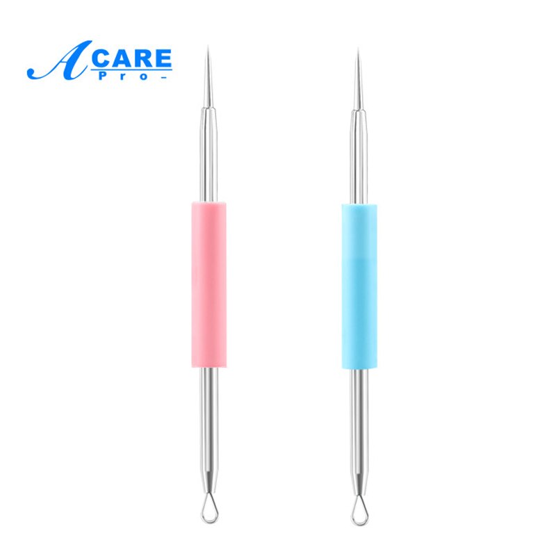 Acne Removal Needle Stainless Steel Facial Cleaning Extraction Tool Blemish Whitehead Blackhead Removal Extractor Face Care Tool