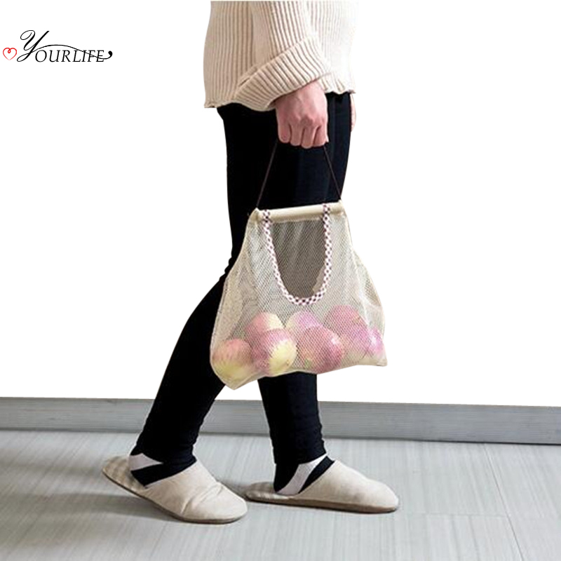 OYOURLIFE Wiederverwendbare Zwiebel Kartoffel Tomaten Speicher Hängenden Korb Obst Knoblauch Ingwer Müll Tasche Organisatoren Küche Gittergewebe Tasche