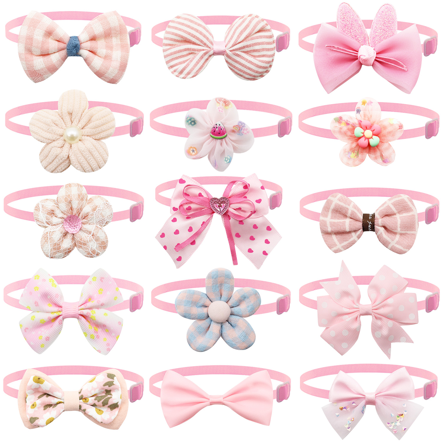 50/100 pièces violet rouge vert bleu rosé Cyan rose chien arcs animaux de compagnie toilettage accessoires arcs chiot noeuds papillon cravates fille chien nœuds papillon: M / Black