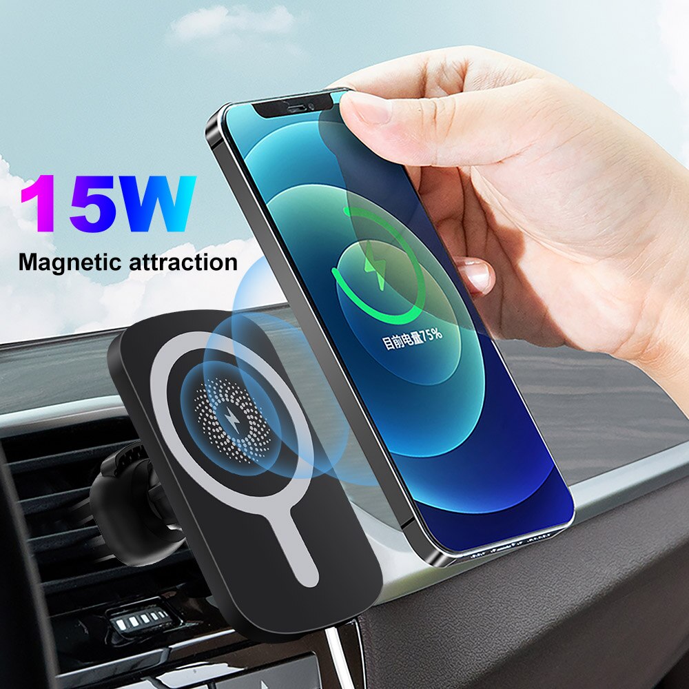 Carregador sem fio para carro de 15w, montagem por indução automática para carregamento rápido sem fio para iphone 11 xs xr x 8 samsung s9 s10 s20