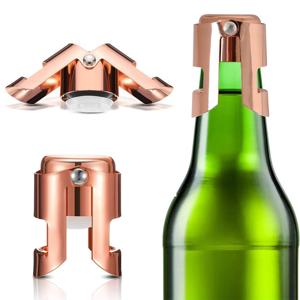 Champagne Flessenstop Fonkelende Druif Wijnfles Plug Vacuum Sealer Fles Drank Flow Stopper Cap Bar Rvs