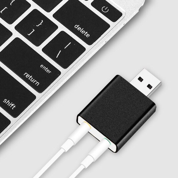 7.1-Channel Aluminum Alloy Usb Sound Card Computer External Sound Card Usb7.1 Sound Card Analog Sound Card