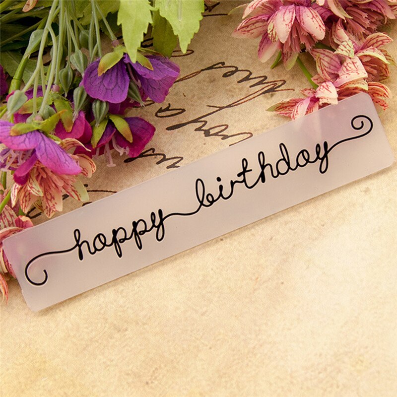 Planten Letters Embossing Mappen Maken Papieren Kaarten Ambachten Stencil Plakboek Template Plastic Transparante Postzegels Decor Handgemaakte