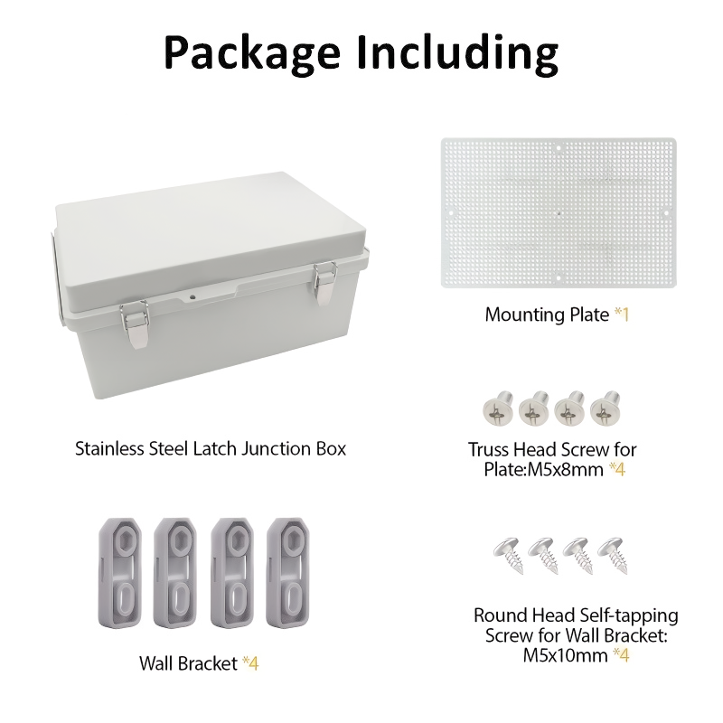 IP67 Waterproof Gray/Transparent Cover Enclosure Junction Box ABS Plastic Outdoor Electronic Instrument Hinge Case Fast