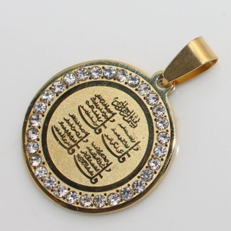 Islam Muslim Koran Anhänger Halskette Allah Amulett Männer Religiöse Stil Schmuck
