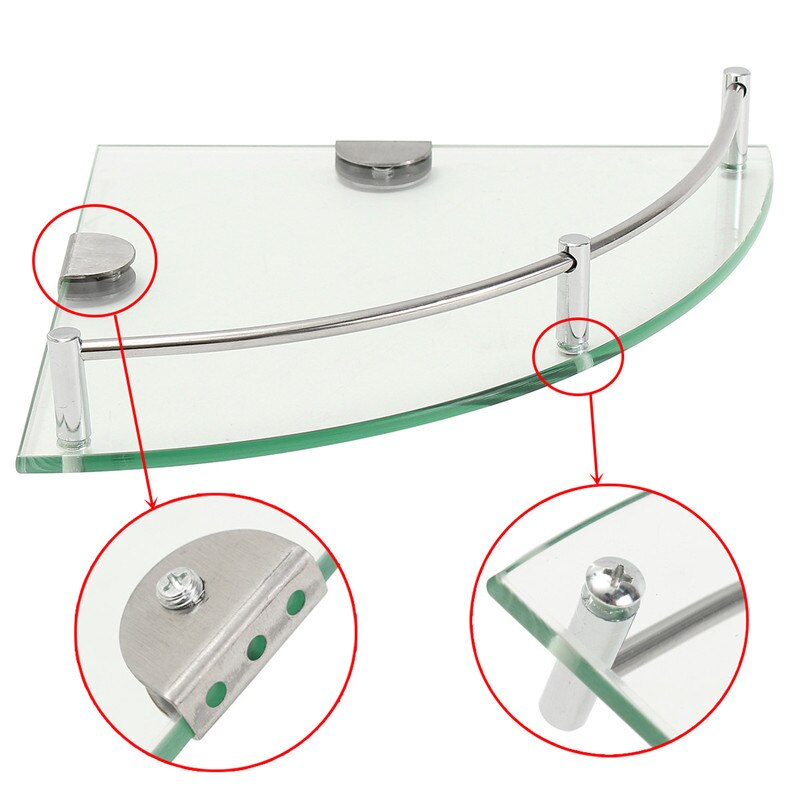 Bad Glas Bad Dusche Dreieckigen Regal Halter Organizer Einzigen Schicht Moderne Stil Glas Bad Regale