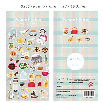 6 ontwerp mijn reis keuken kaart make-up papier sticker scrapbooking cartoon stijl planner boek decoratie