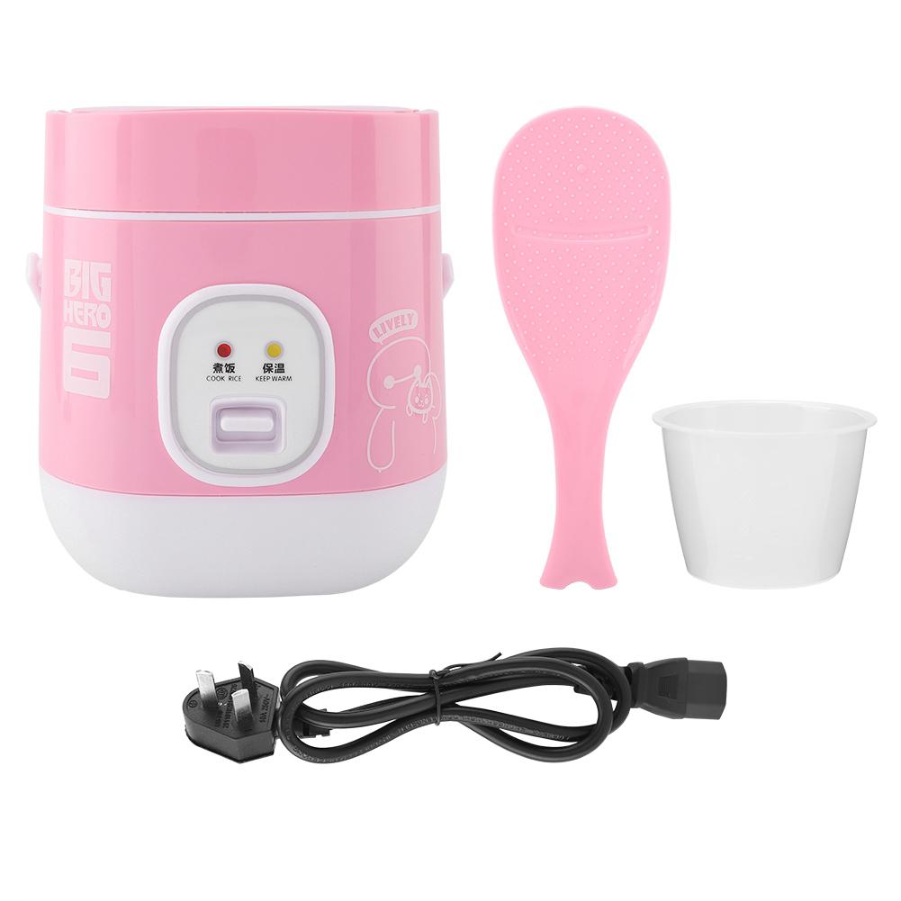 1.2L MINI Electric Rice Cooker Pink Cooker Portable Cooking Steamer Multifunction Food Container Heating Home Dormitory Use