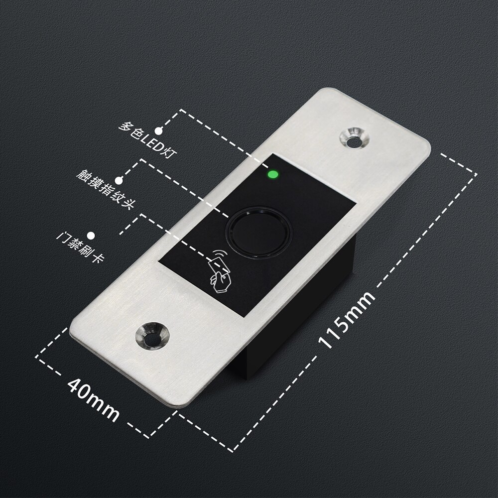 Mini Metal IP66 door lock access Waterproof Embedded Fingerprint RFID Standalone Controller Reader 10pcs125KHZ tags